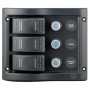 Panel de 3 Interruptores + 3 Térmicos Automáticos con LED