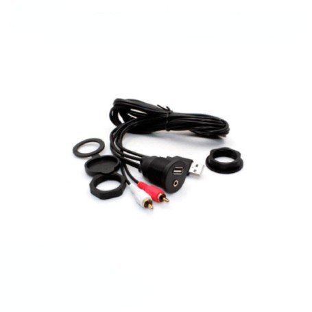 Cable con Enchufe para Conexión USB y AUX de Sonido Panelable