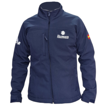 Chaqueta Azul Marino Suzuki con Logos Bordados