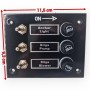 Panel Eléctrico de  3 Interruptores con Fusible