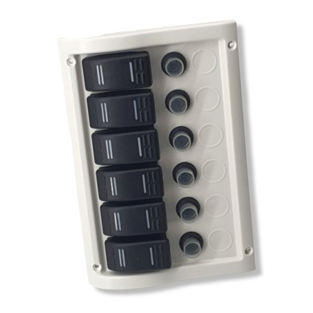 Panel 6 Interruptores con 6 Térmicos Automáticos