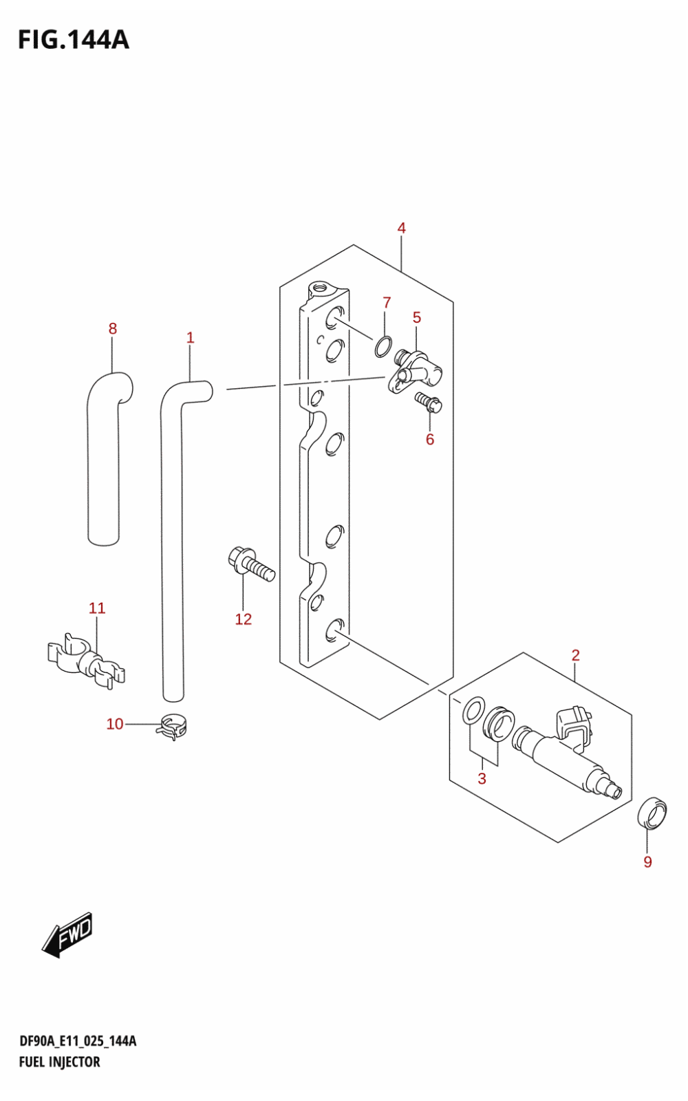 144A - FUEL INJECTOR (E01,E03,E11)