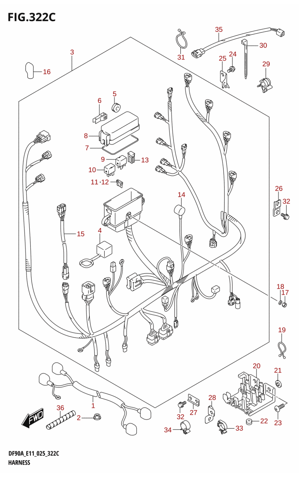 322C - HARNESS (DF100B)