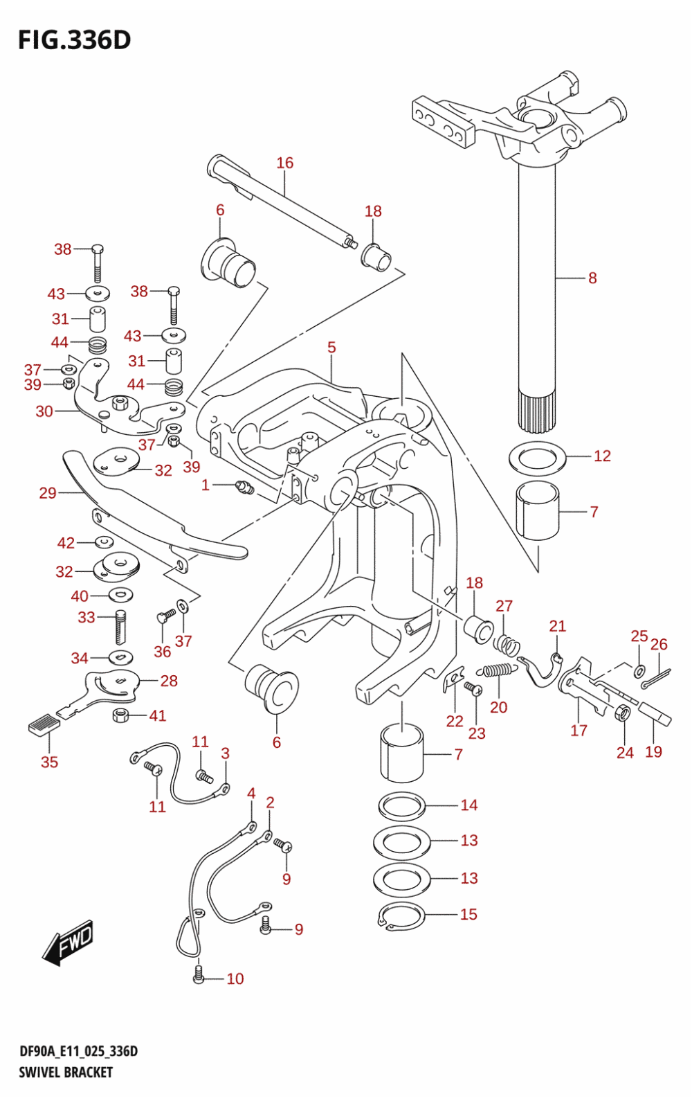 336D - SWIVEL BRACKET (DF70A,DF90A)