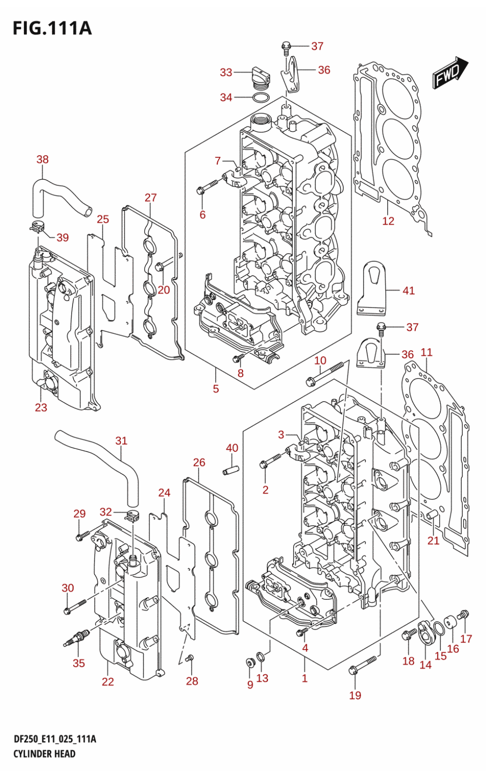 111A - CYLINDER HEAD (DF200T,DF200Z,DF225T,DF225Z)