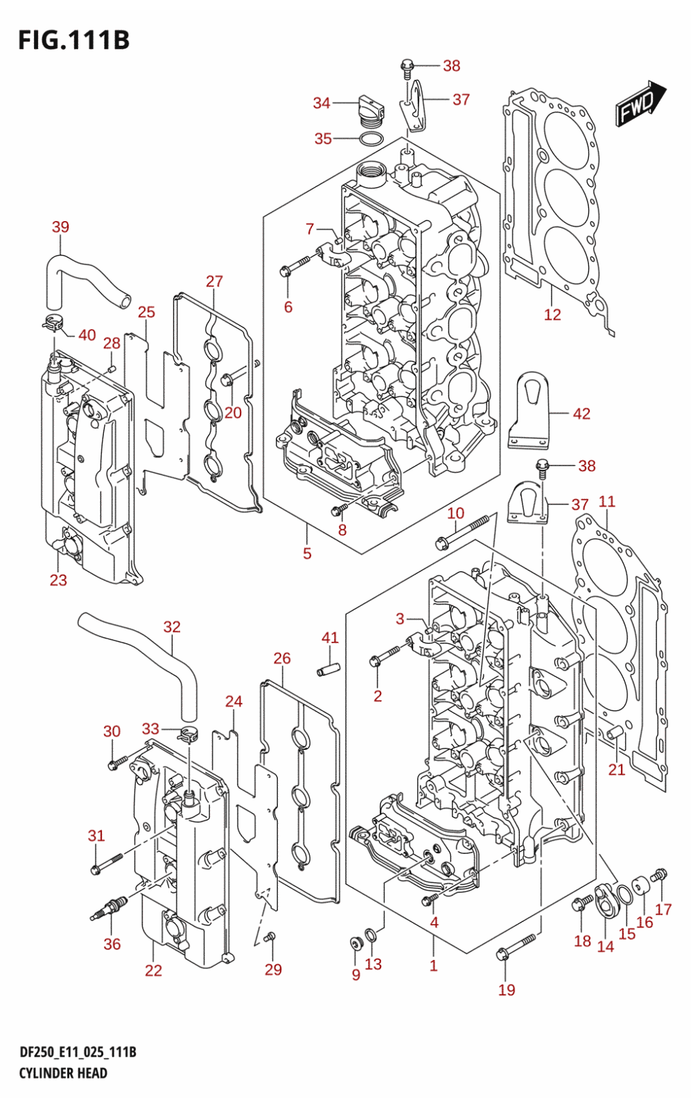 111B - CYLINDER HEAD (DF250T,DF250Z)