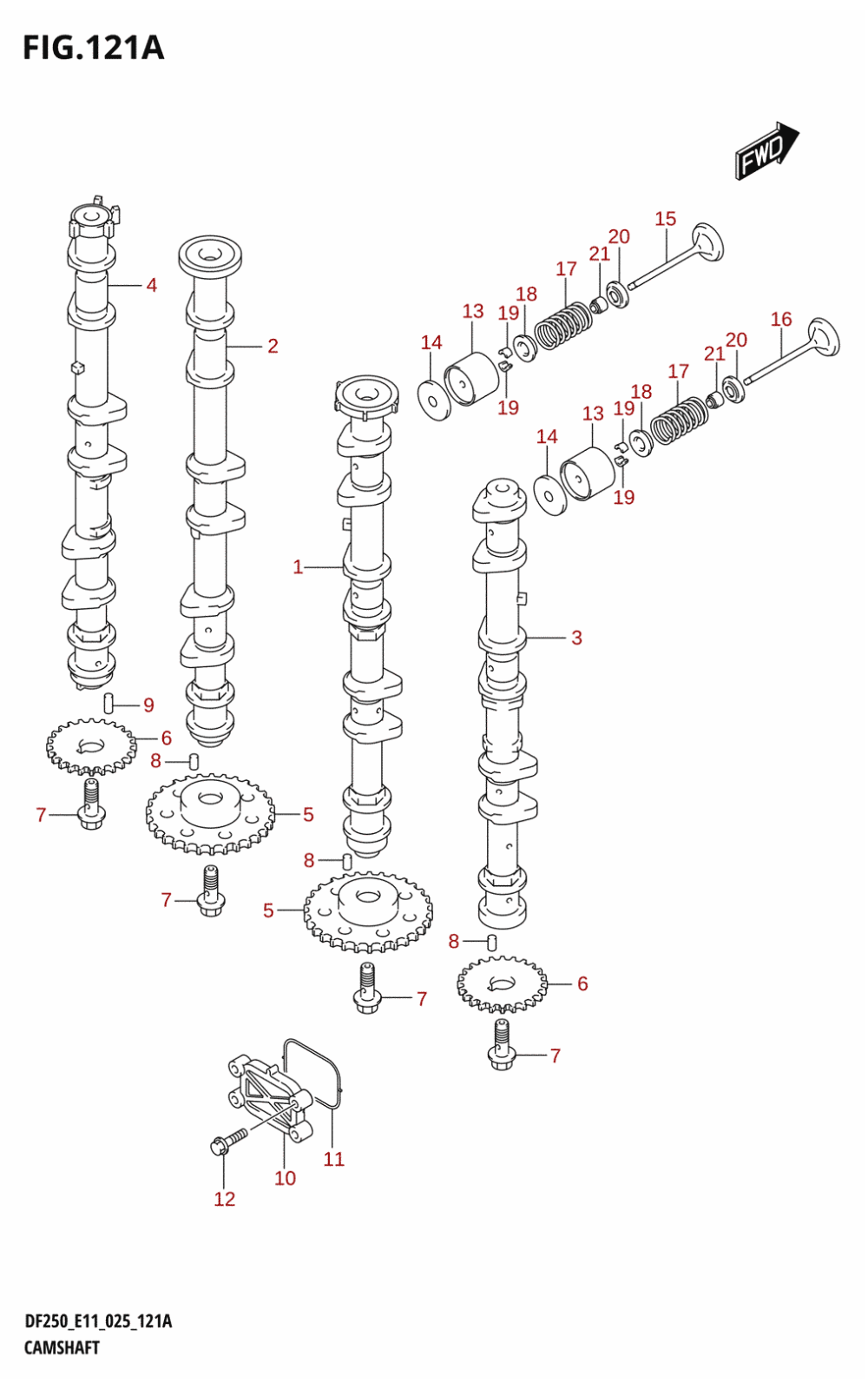 121A - CAMSHAFT ((DF200T,DF200Z):024)