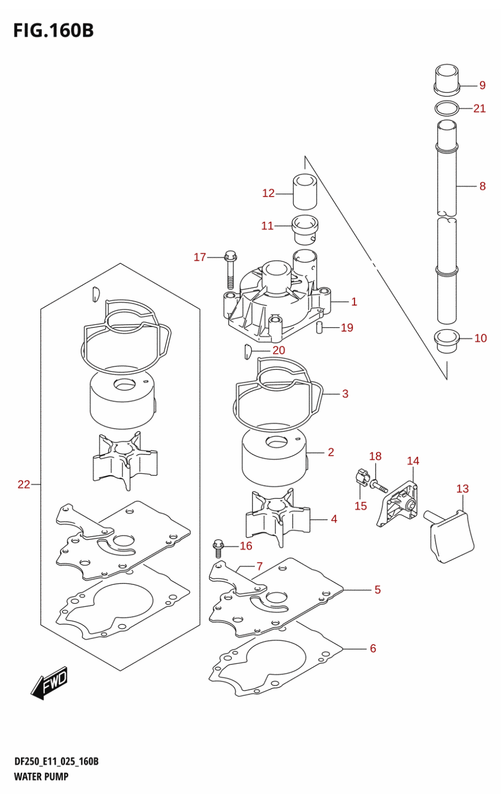 160B - WATER PUMP (DF250ST)