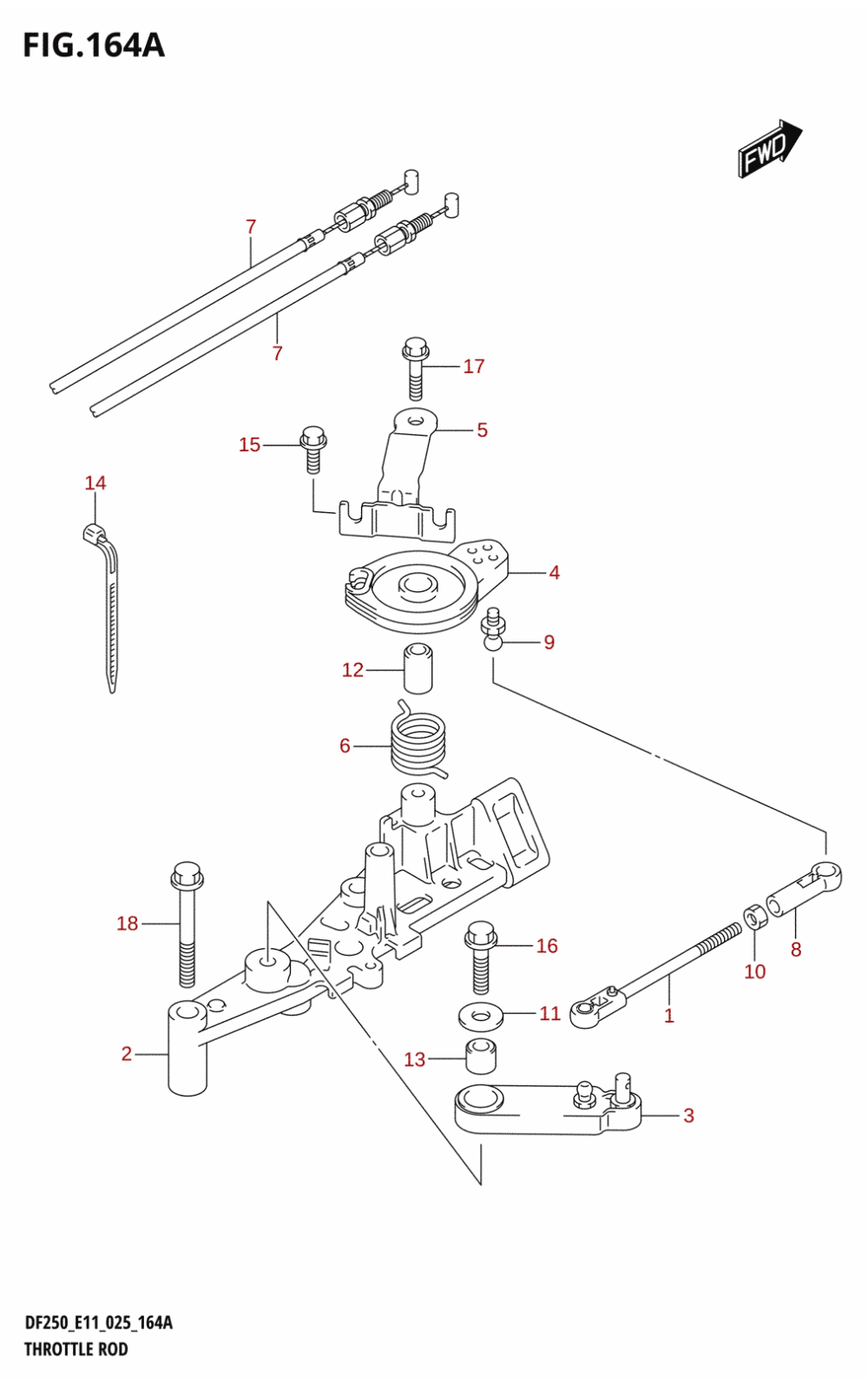 164A - THROTTLE ROD