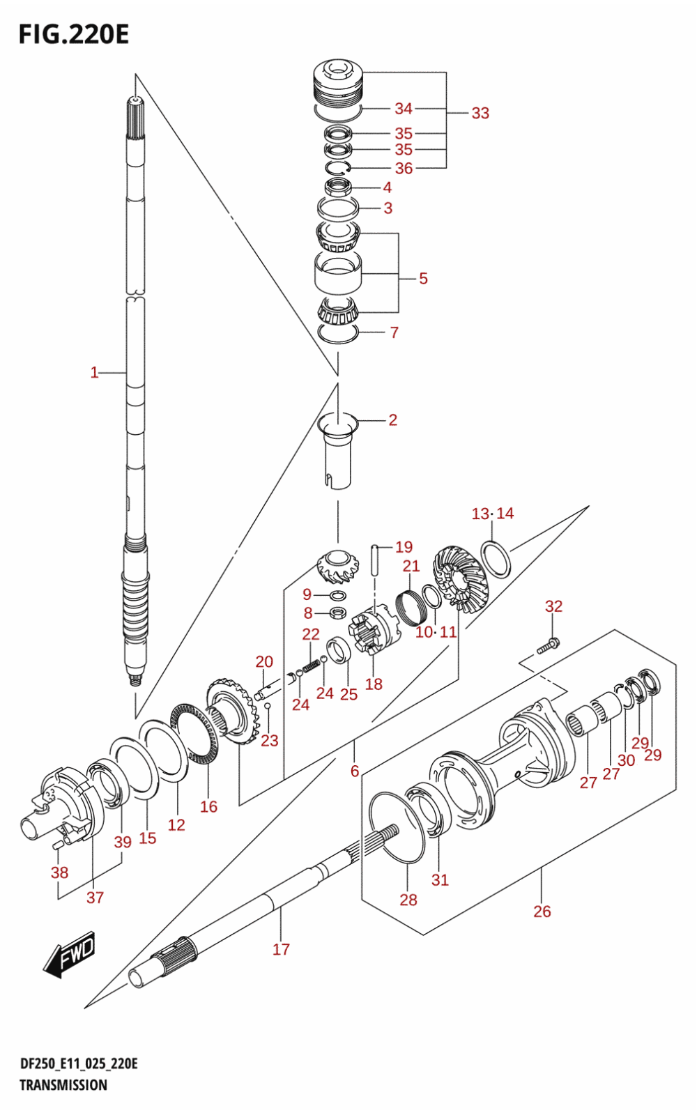 220E - TRANSMISSION (DF250T)