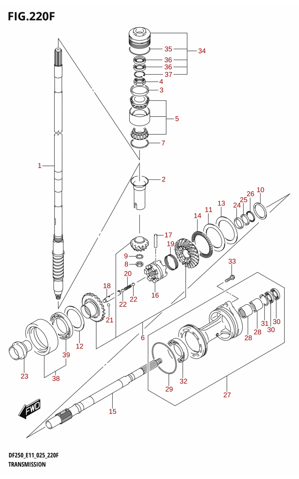 220F - TRANSMISSION (DF250Z)