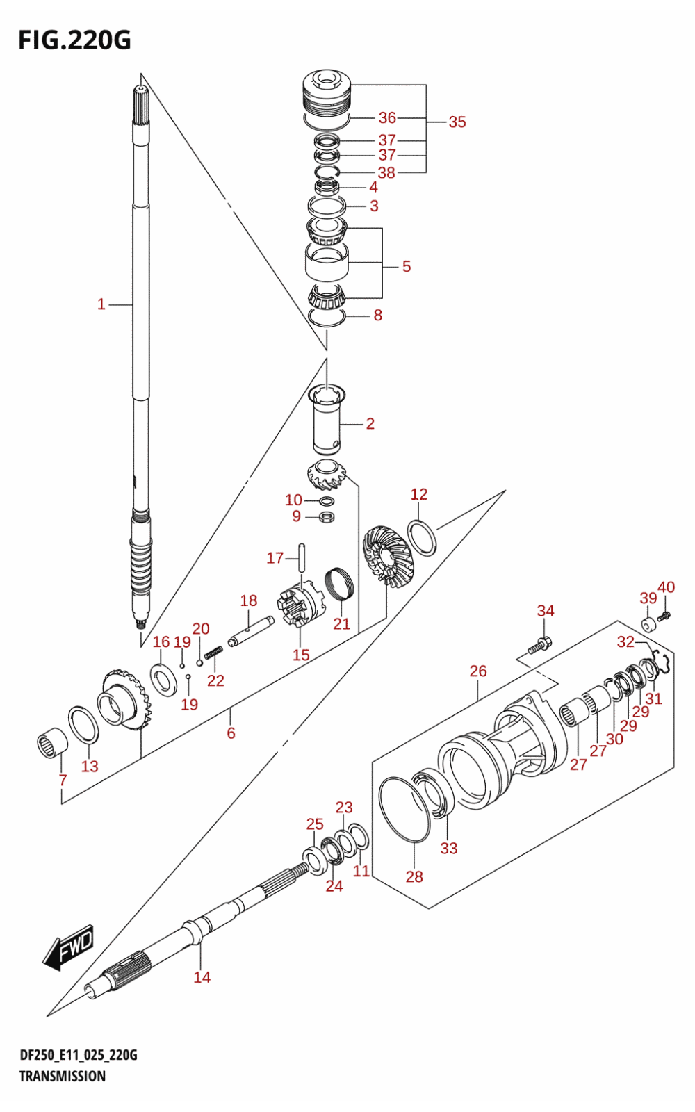 220G - TRANSMISSION (DF250ST)