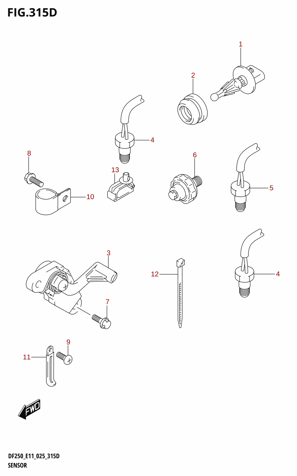 315D - SENSOR ((DF200Z,DF225T,DF225Z,DF250T,DF250Z):024)