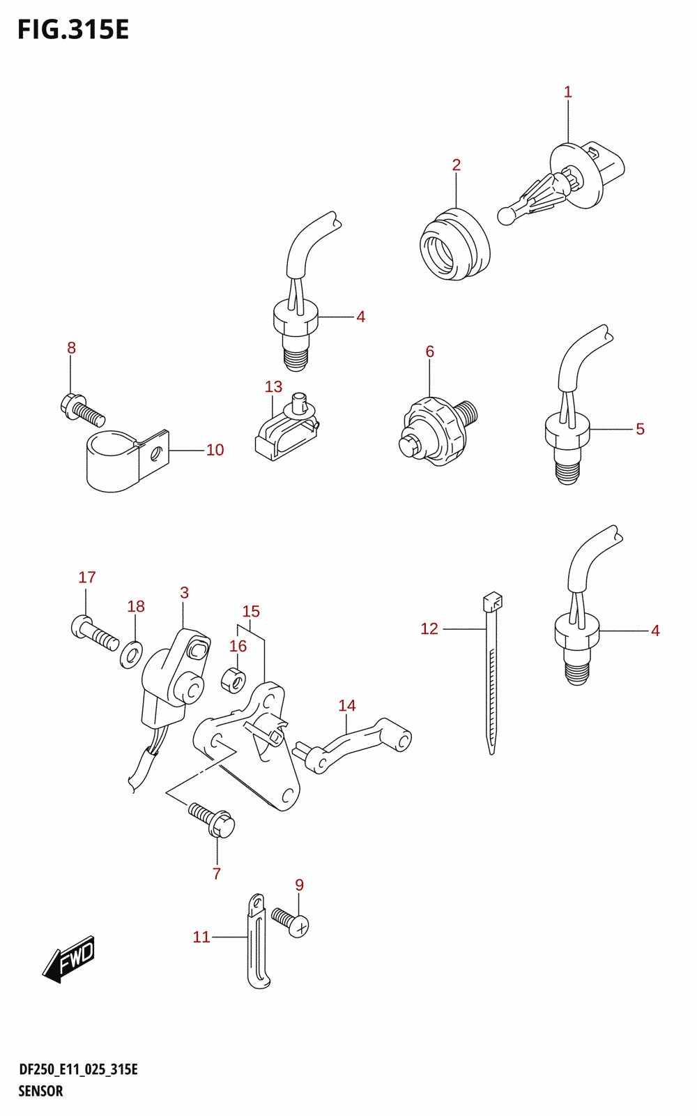 315E - SENSOR ((DF200Z,DF225T,DF225Z,DF250T,DF250Z):025)