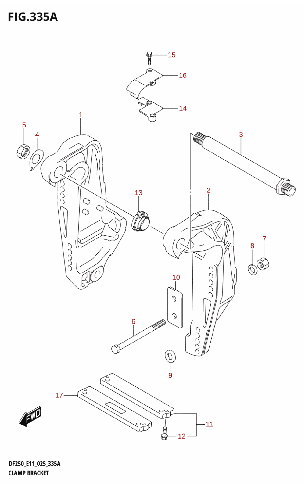 335A - CLAMP BRACKET (L-TRANSOM)