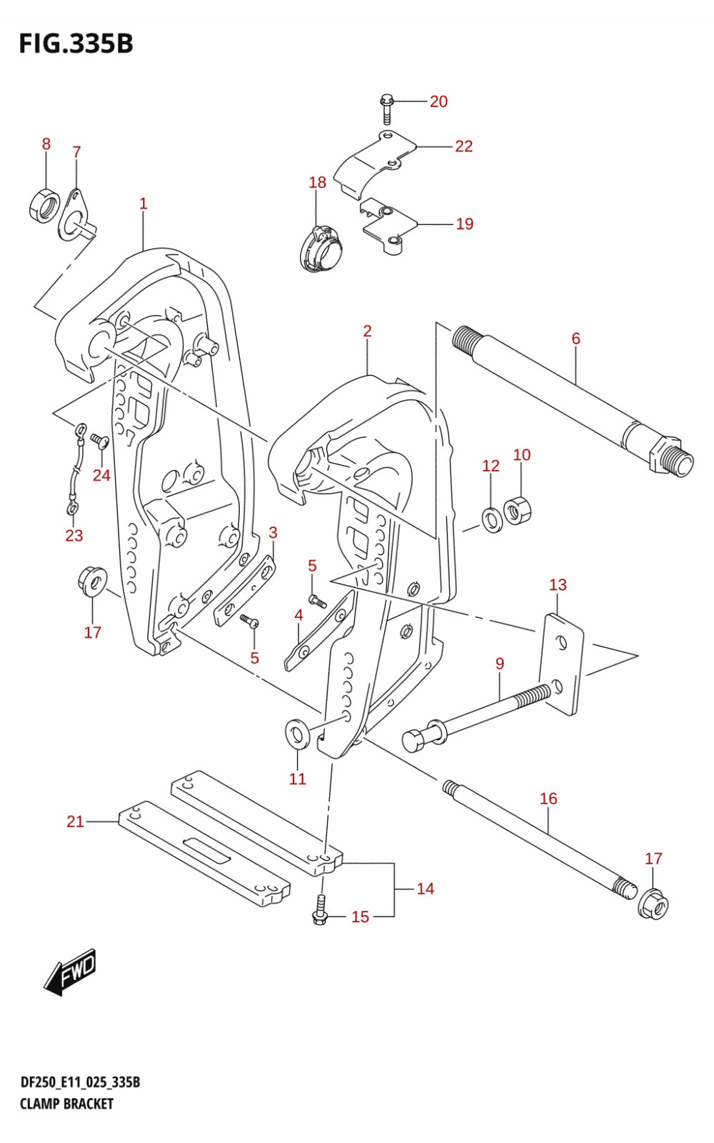 335B - CLAMP BRACKET (X-TRANSOM,XX-TRANSOM)