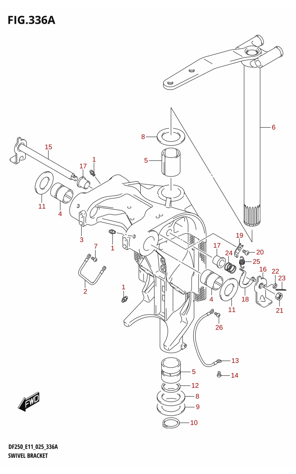 336A - SWIVEL BRACKET (L-TRANSOM)