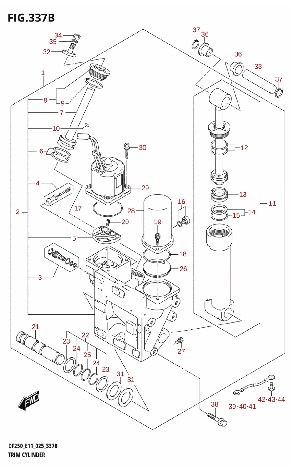 337B - TRIM CYLINDER (X-TRANSOM,XX-TRANSOM)