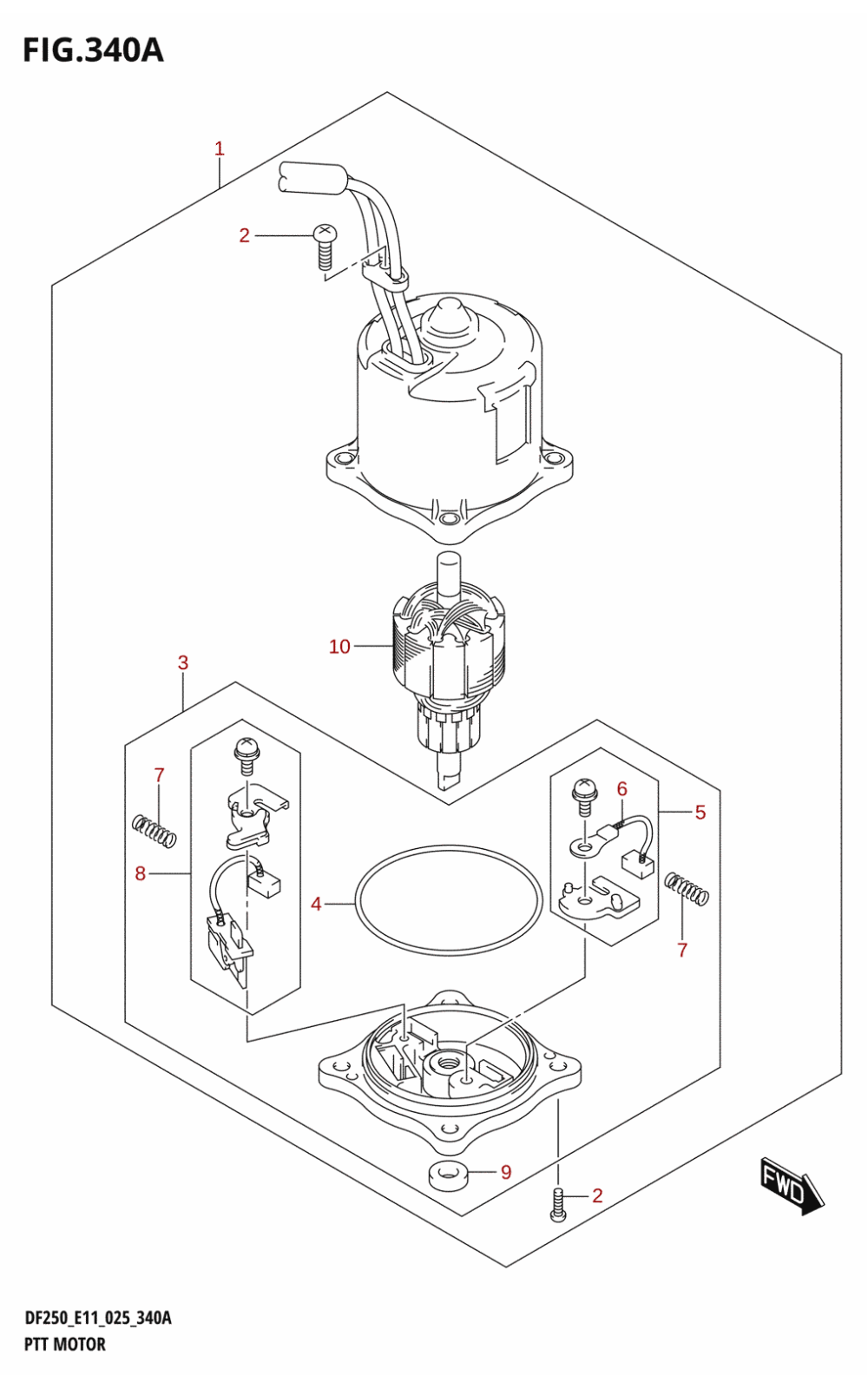 340A - PTT MOTOR (L-TRANSOM)