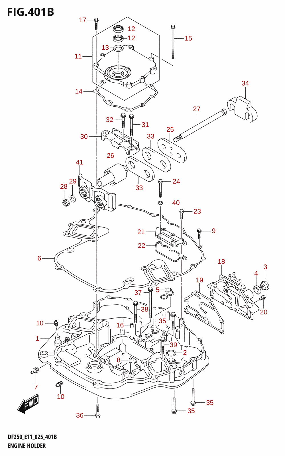 401B - ENGINE HOLDER (DF200Z,DF225T,DF225Z,DF250T,DF250Z)