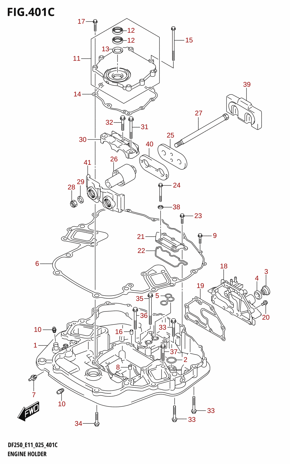 401C - ENGINE HOLDER (DF250ST)