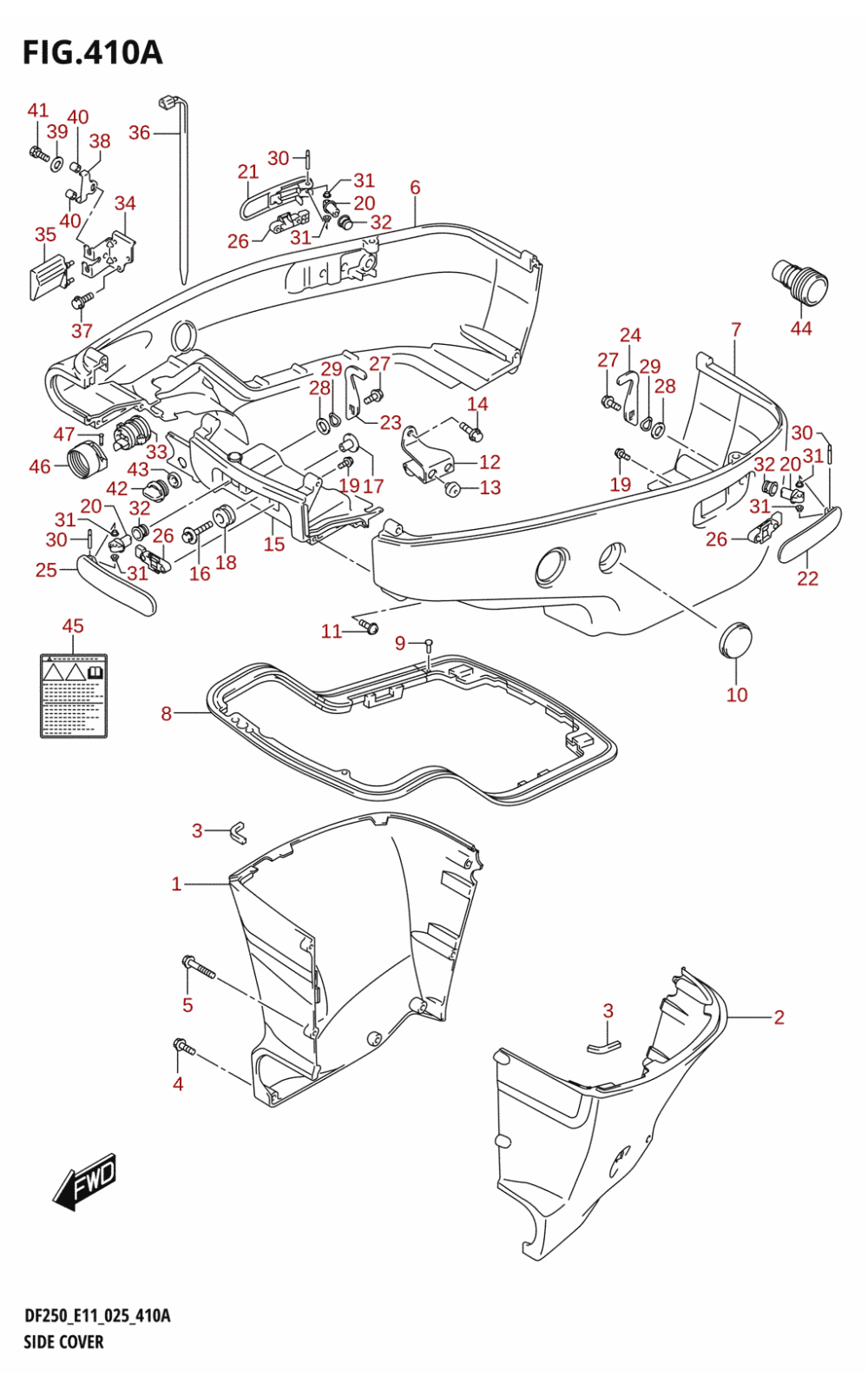 410A - SIDE COVER (L-TRANSOM)