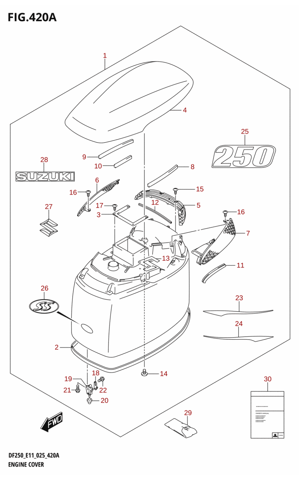 420A - ENGINE COVER (DF250ST:024)