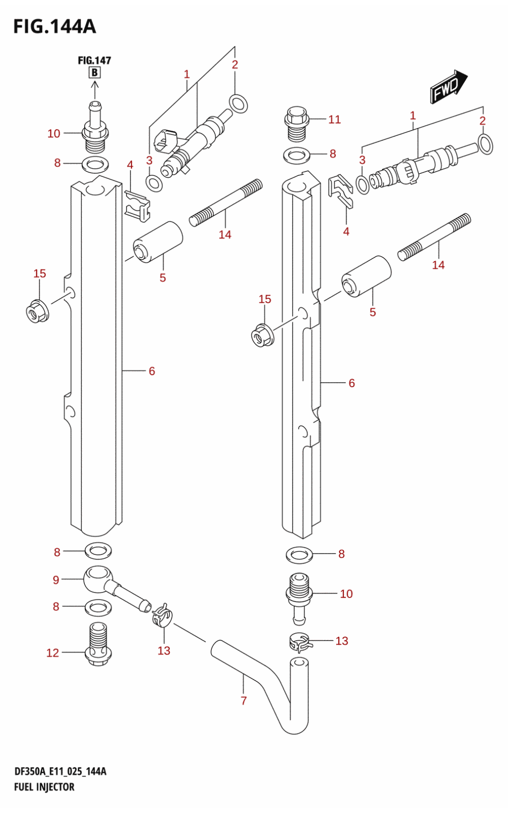 144A - FUEL INJECTOR (E01,E11)