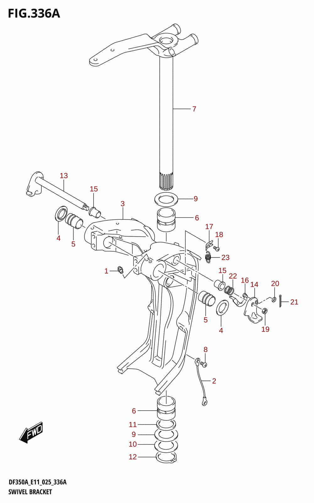 336A - SWIVEL BRACKET (DF350A,DF325A,DF300B)