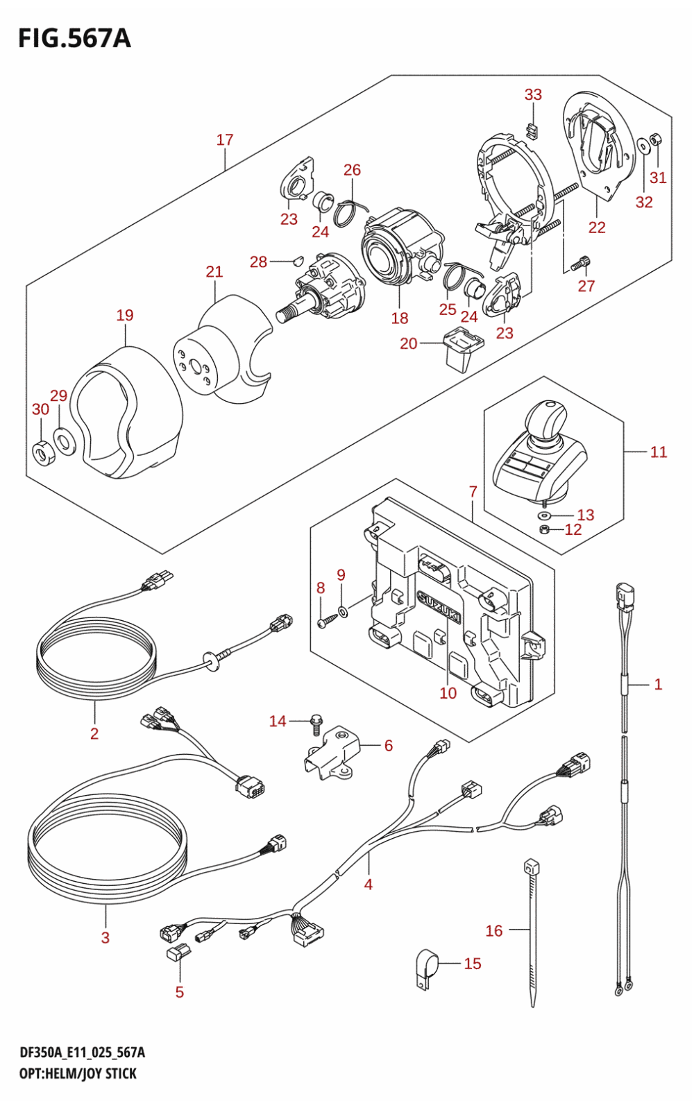 567A - OPT:HELM /​ JOY STICK (DF350AMD,DF300BMD)