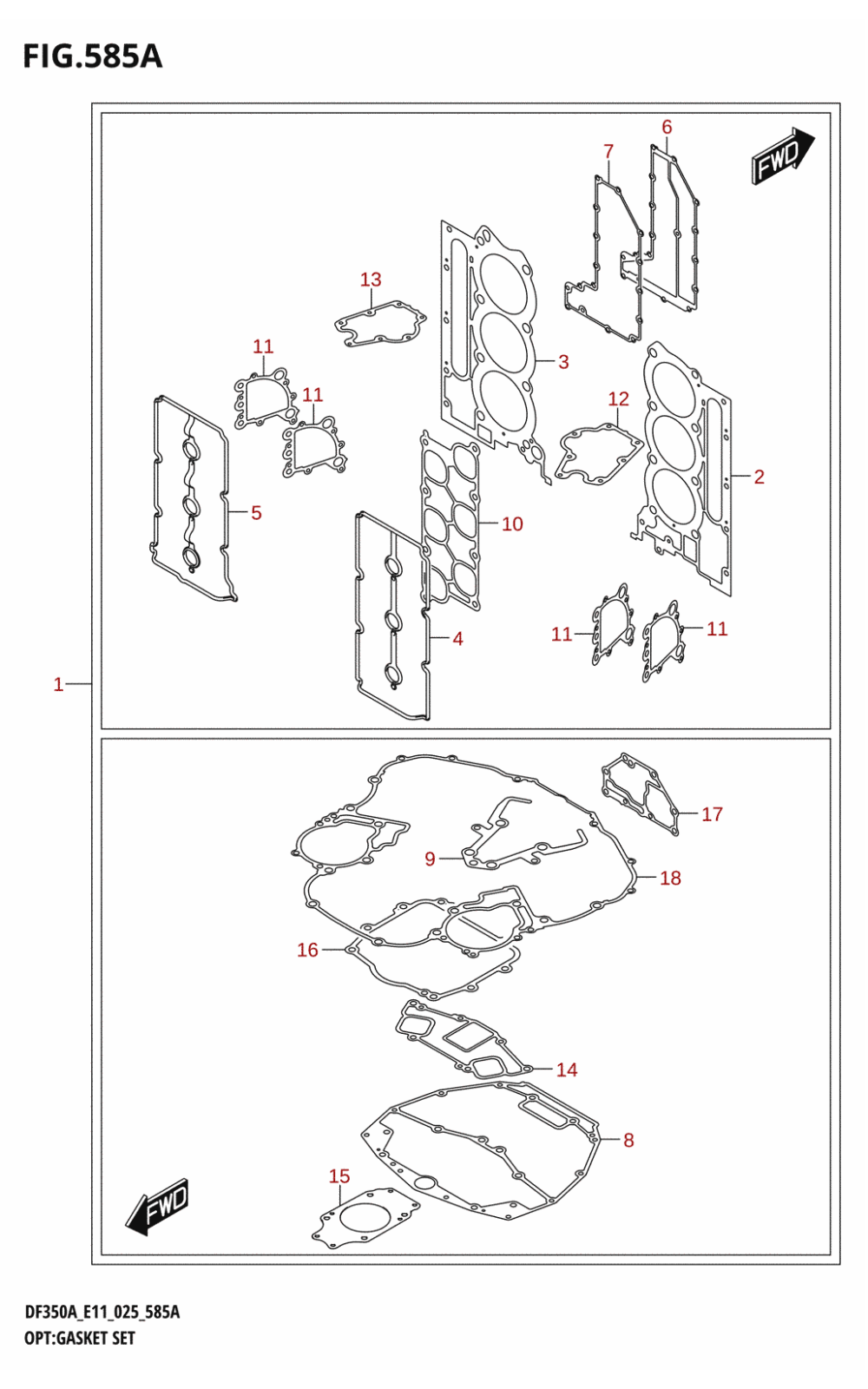 585A - OPT:GASKET SET