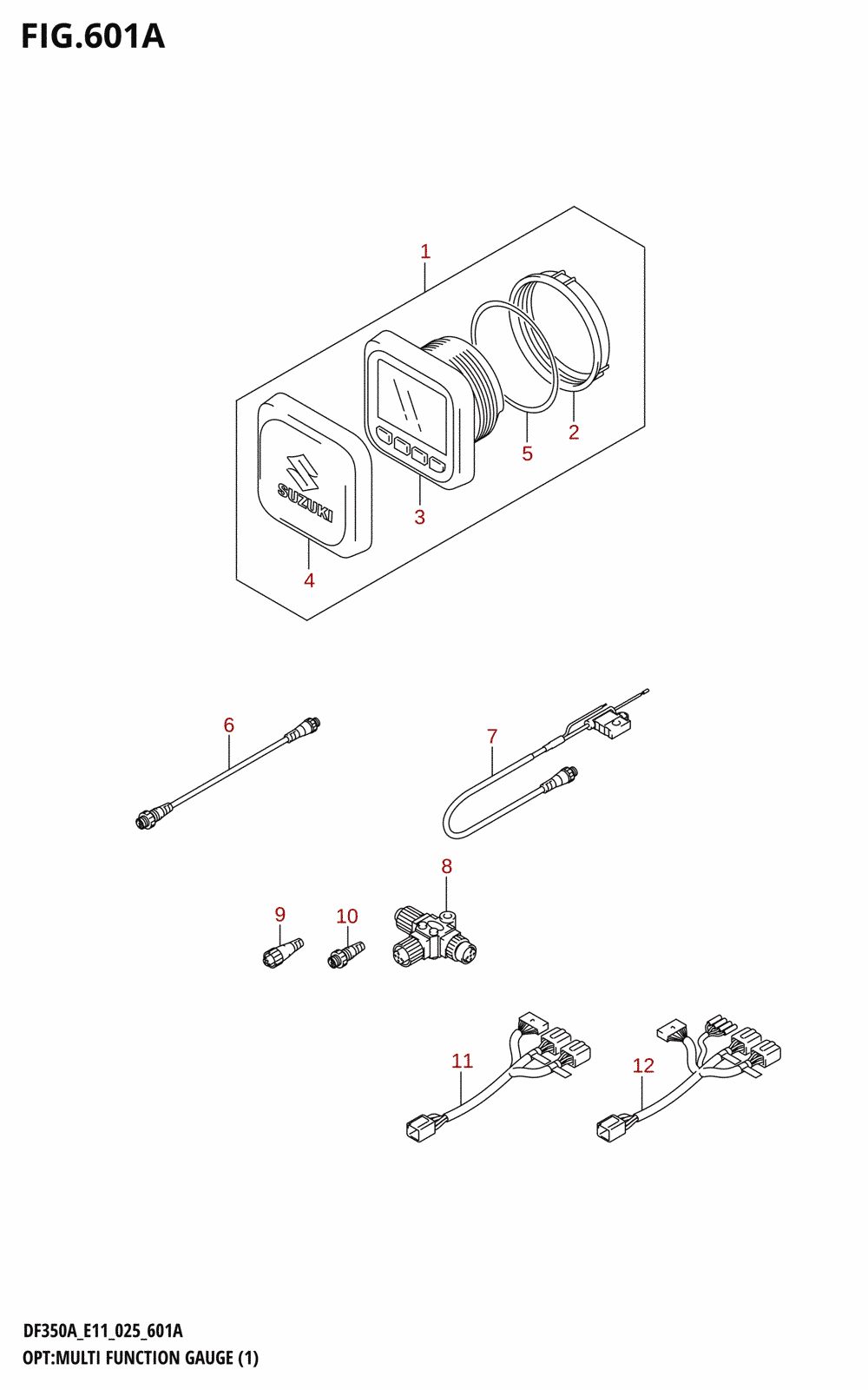 601A - OPT:MULTI FUNCTION GAUGE (1) (E11,E01)