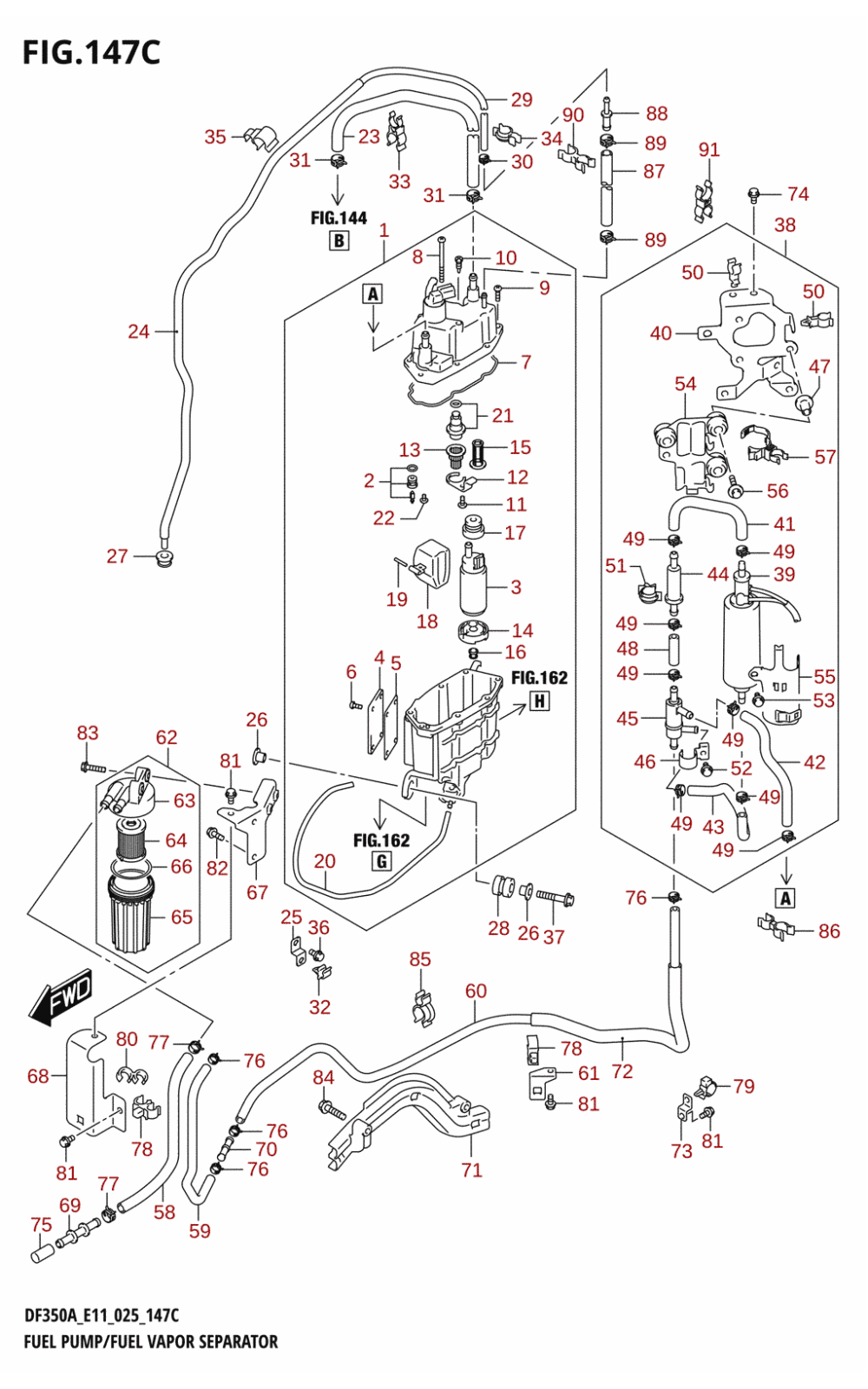 147C - FUEL PUMP /​ FUEL VAPOR SEPARATOR (E40)