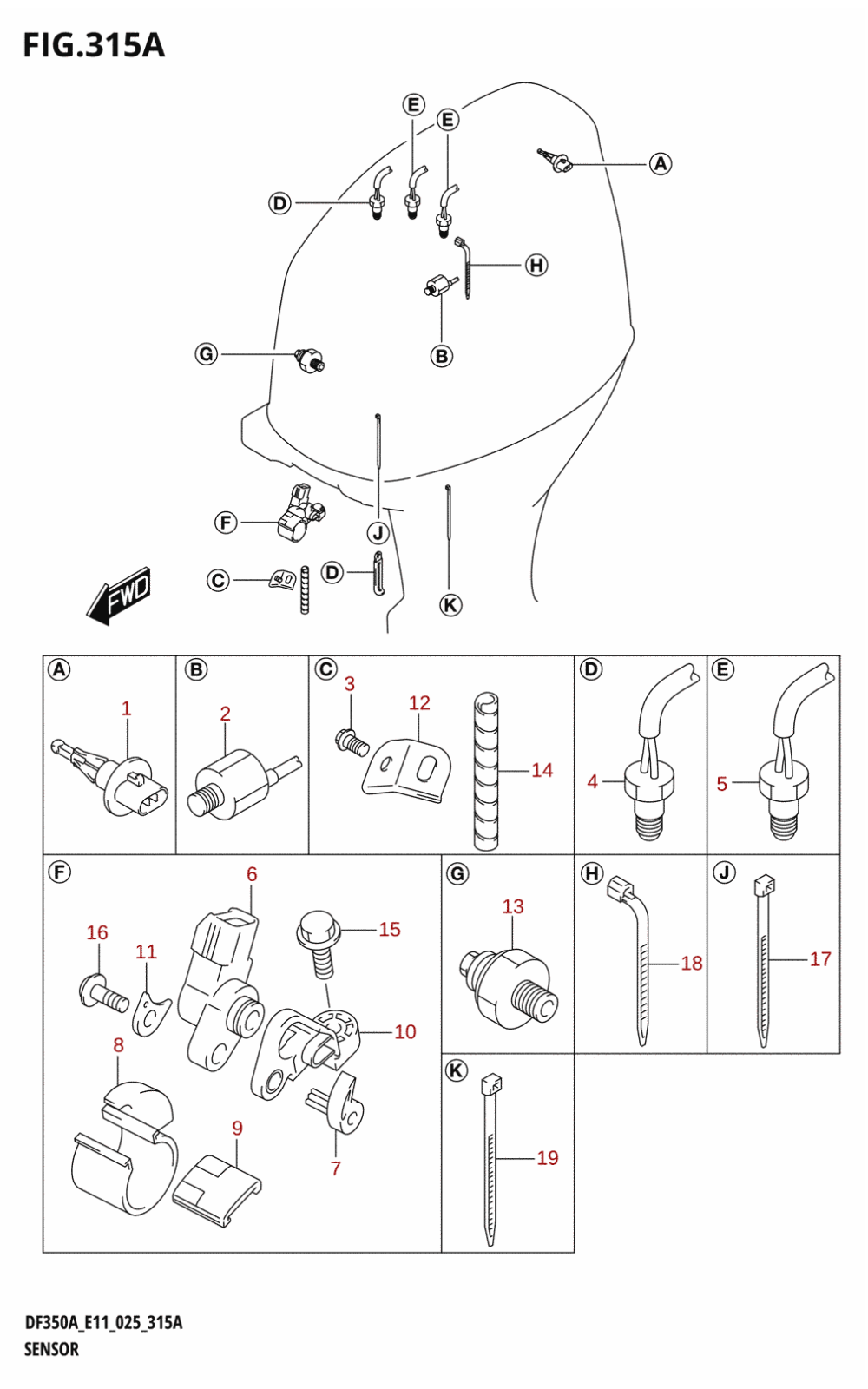 315A - SENSOR (DF350AMD,DF300BMD)