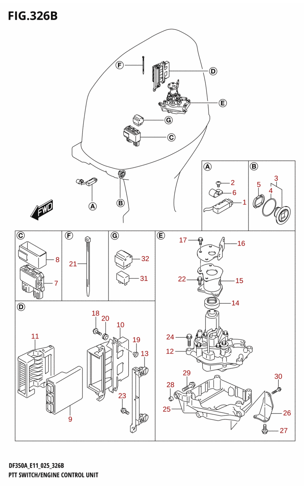 326B - PTT SWITCH /​ ENGINE CONTROL UNIT