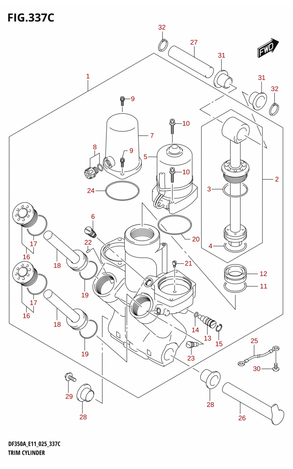 337C - TRIM CYLINDER (DF350AMD,DF300BMD)