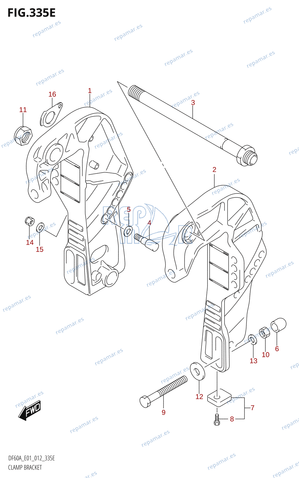 335E - CLAMP BRACKET (DF50ATH:E01)