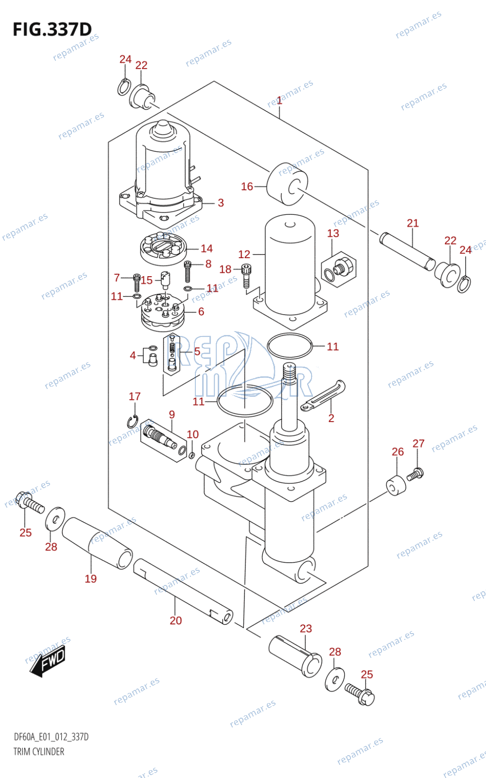 337D - TRIM CYLINDER (DF50ATH:E01)