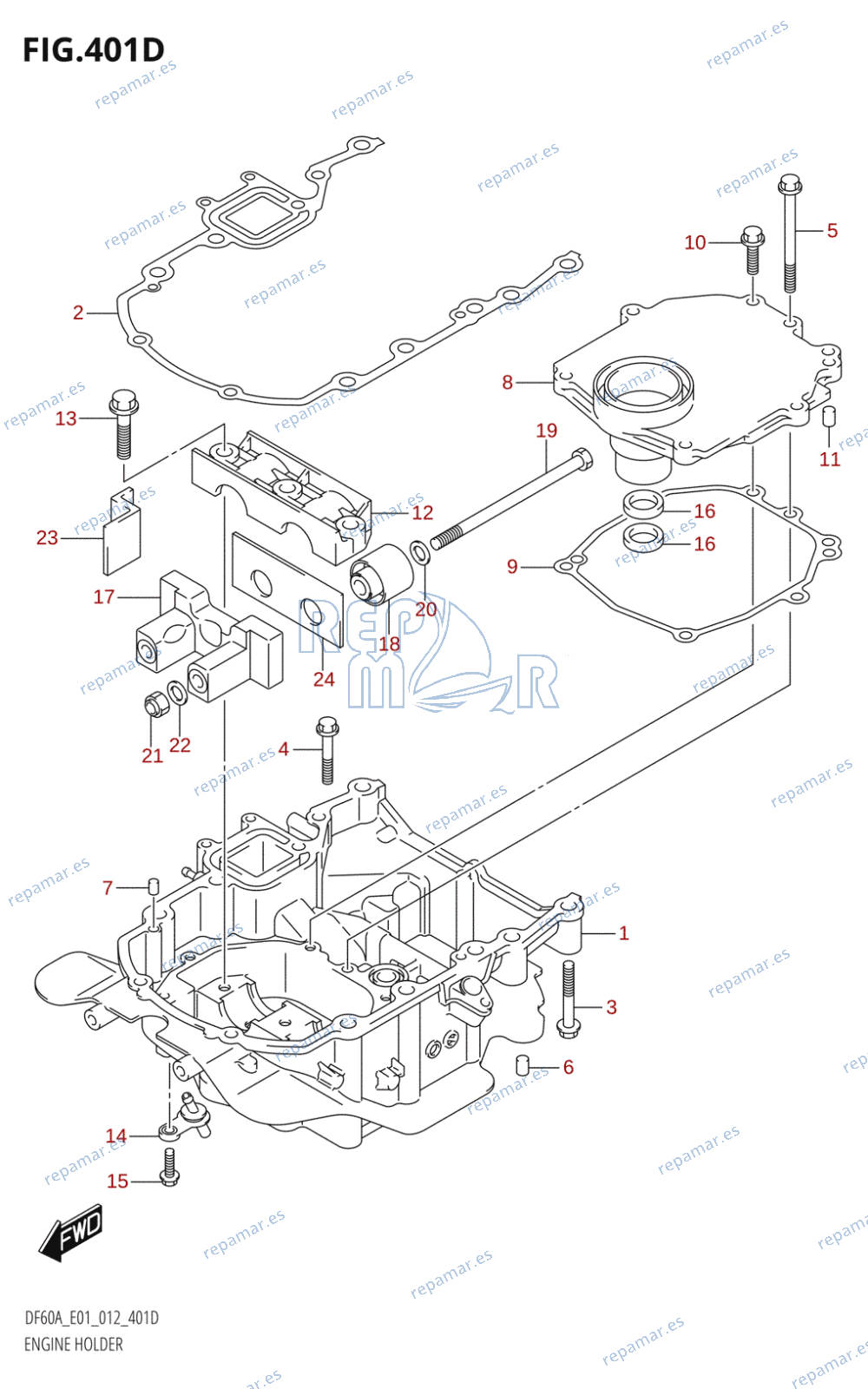 401D - ENGINE HOLDER (DF50A:E01)