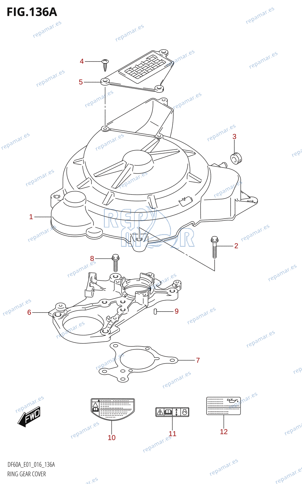 136A - RING GEAR COVER