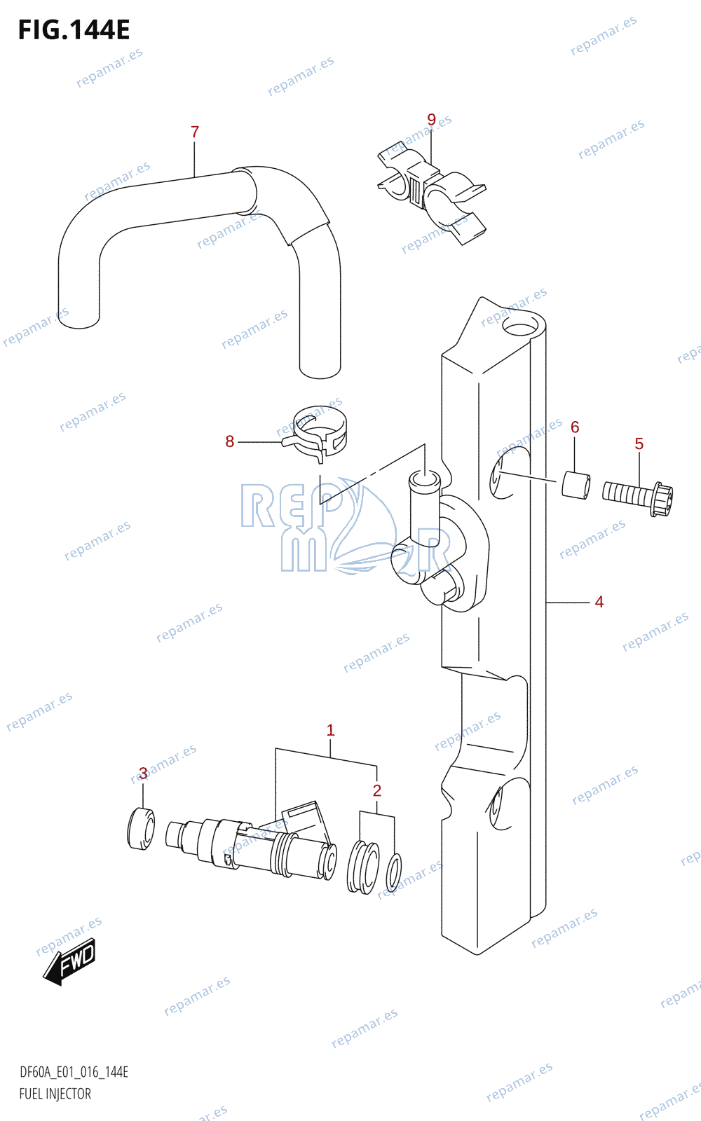 144E - FUEL INJECTOR (DF50A:E01)