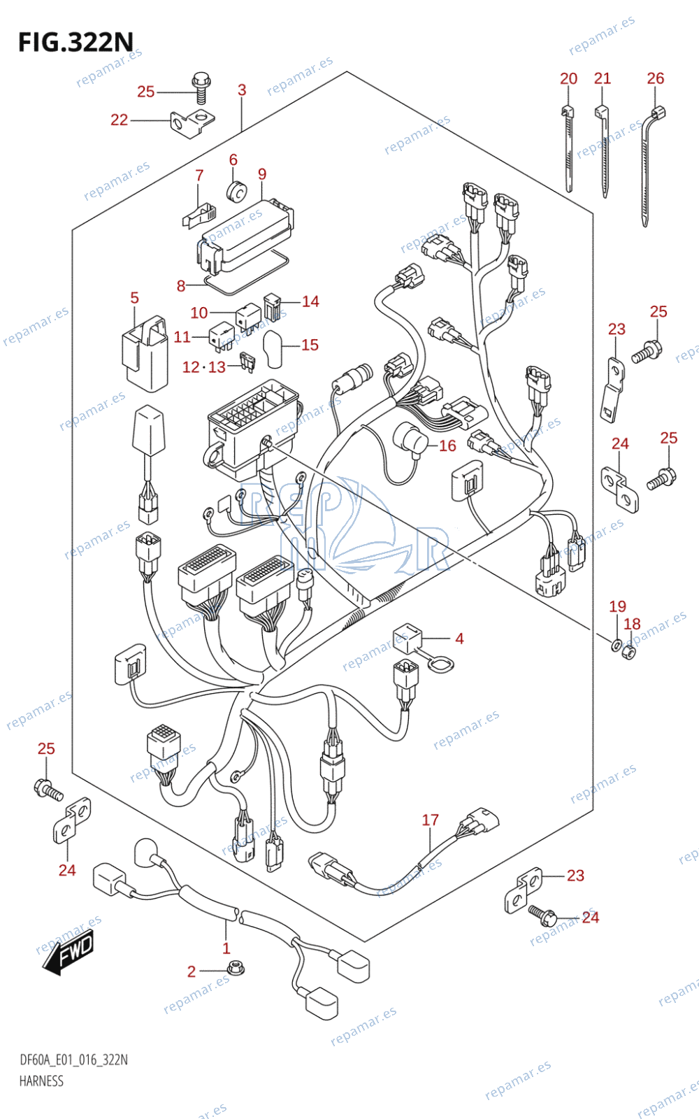 322N - HARNESS (DF50AVT:E01)