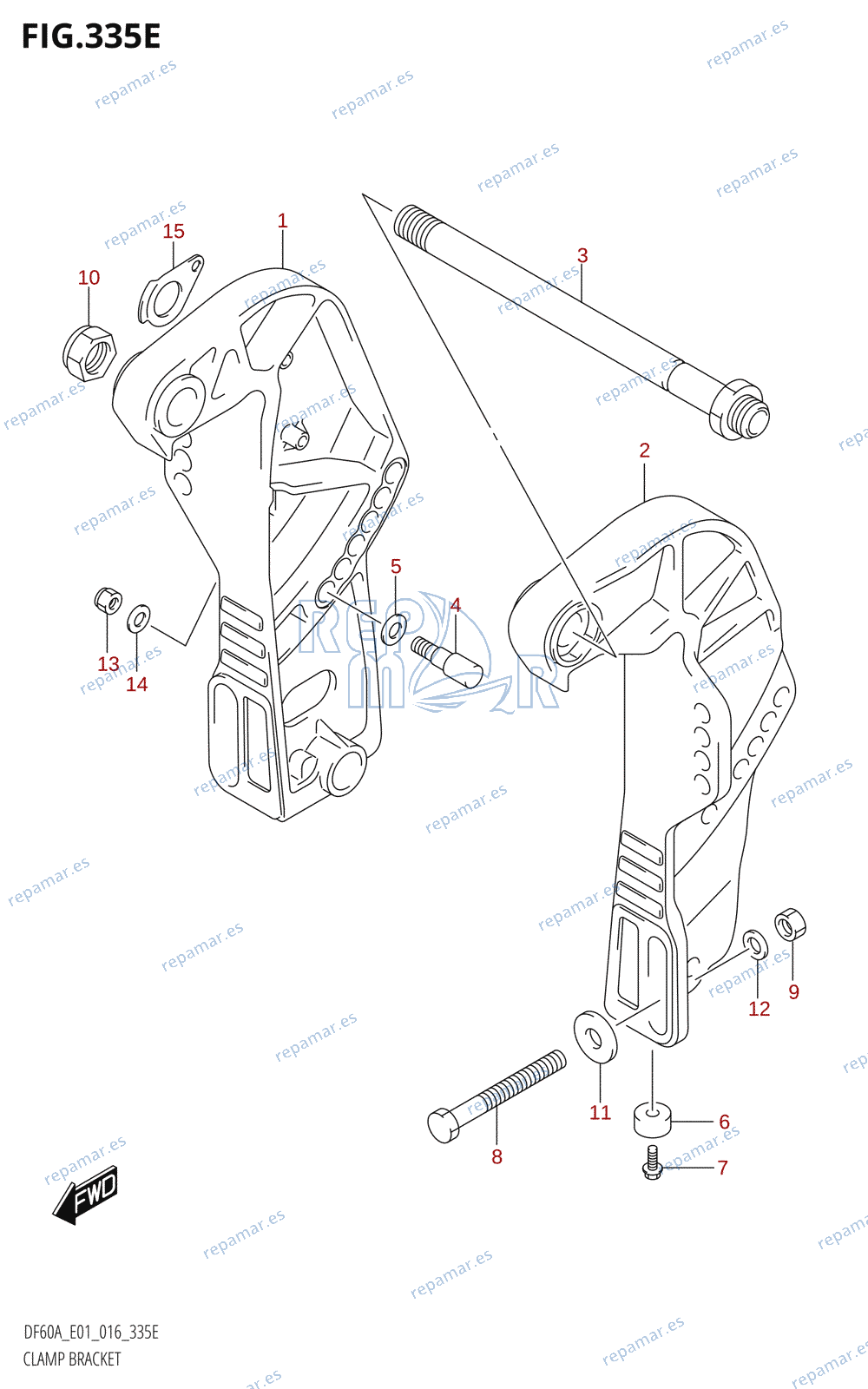 335E - CLAMP BRACKET (DF50A:E01)