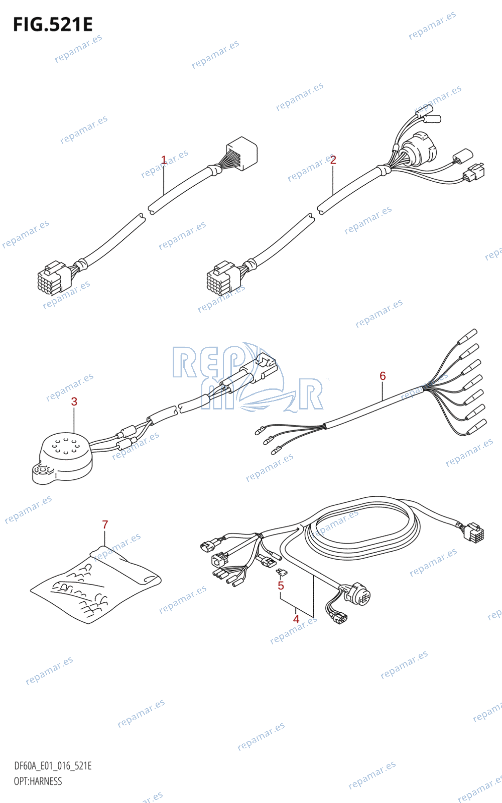 521E - OPT:HARNESS (DF50A:E01)