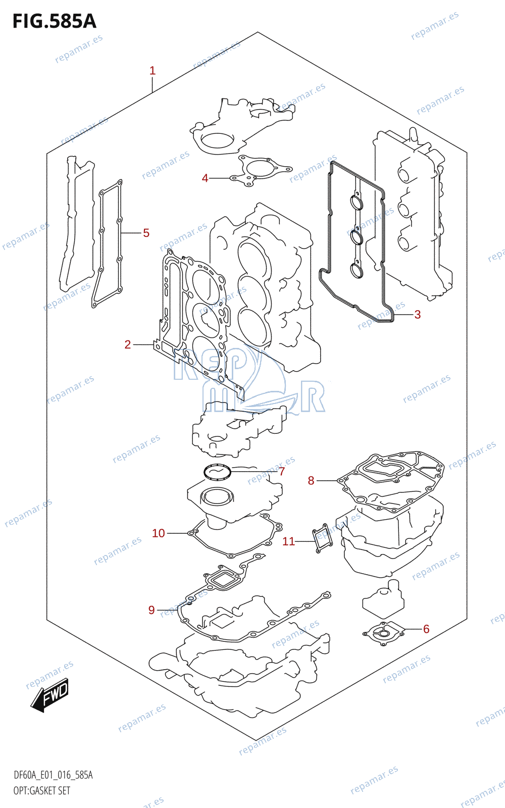 585A - OPT:GASKET SET