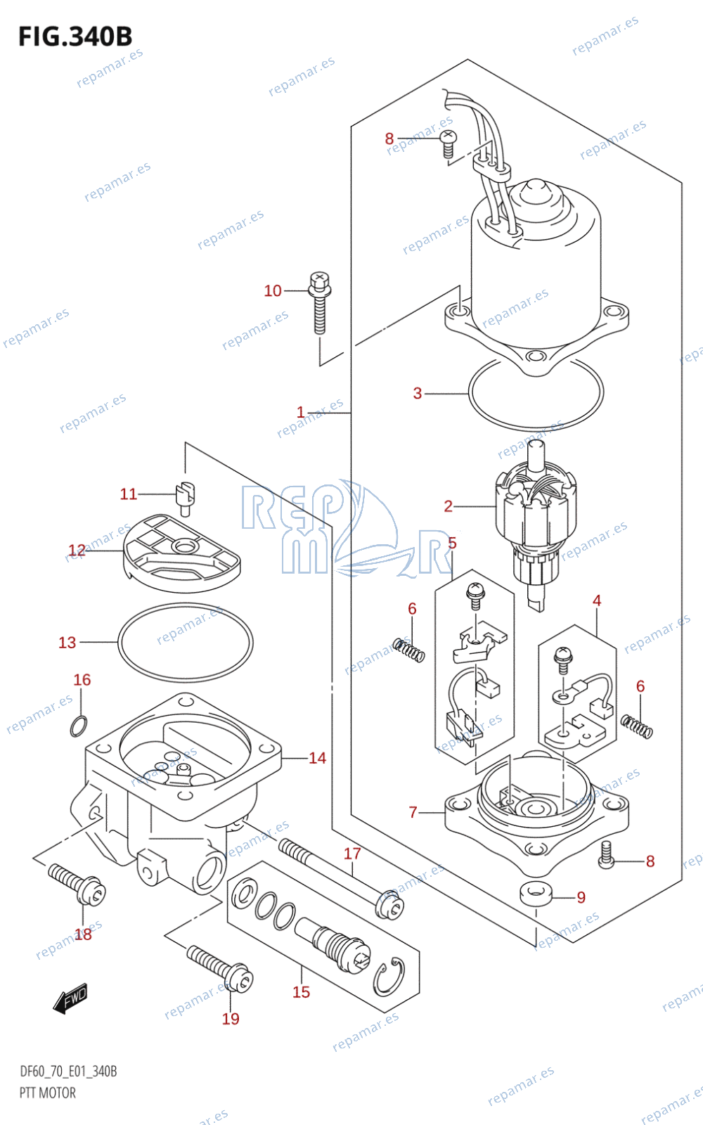 340B - PTT MOTOR (K1,K2,K3,K4,K5,K6,K7,K8,K9)