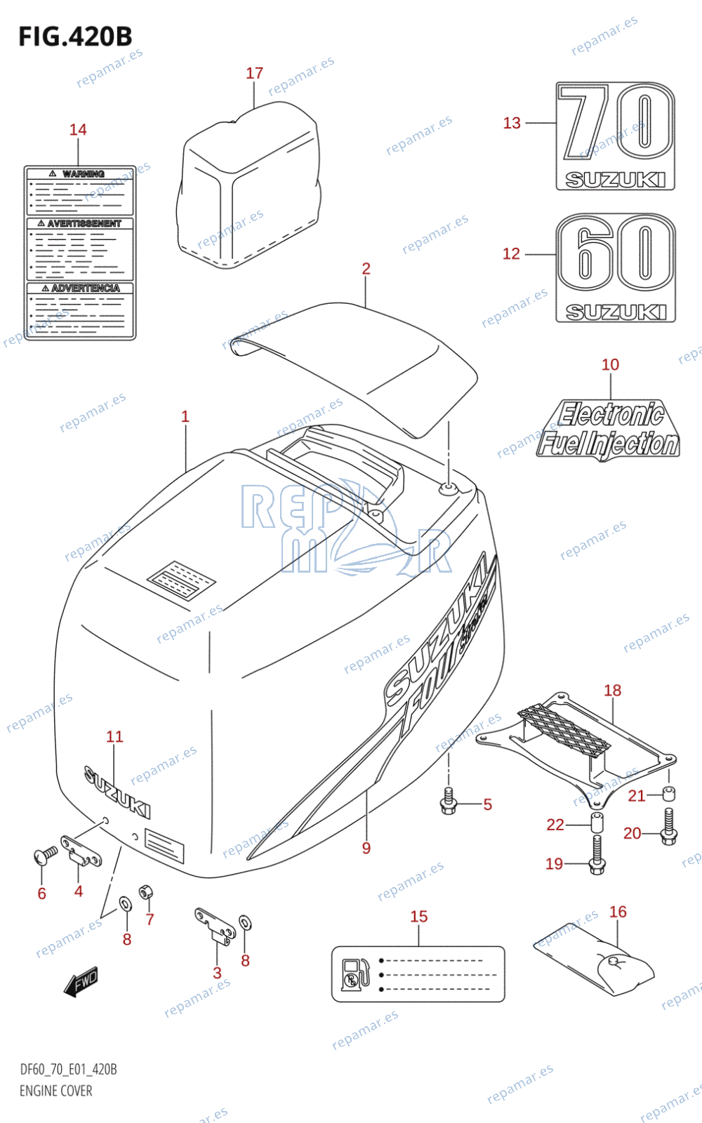 420B - ENGINE COVER (K3,K4,K5,K6,K7,K8,K9)