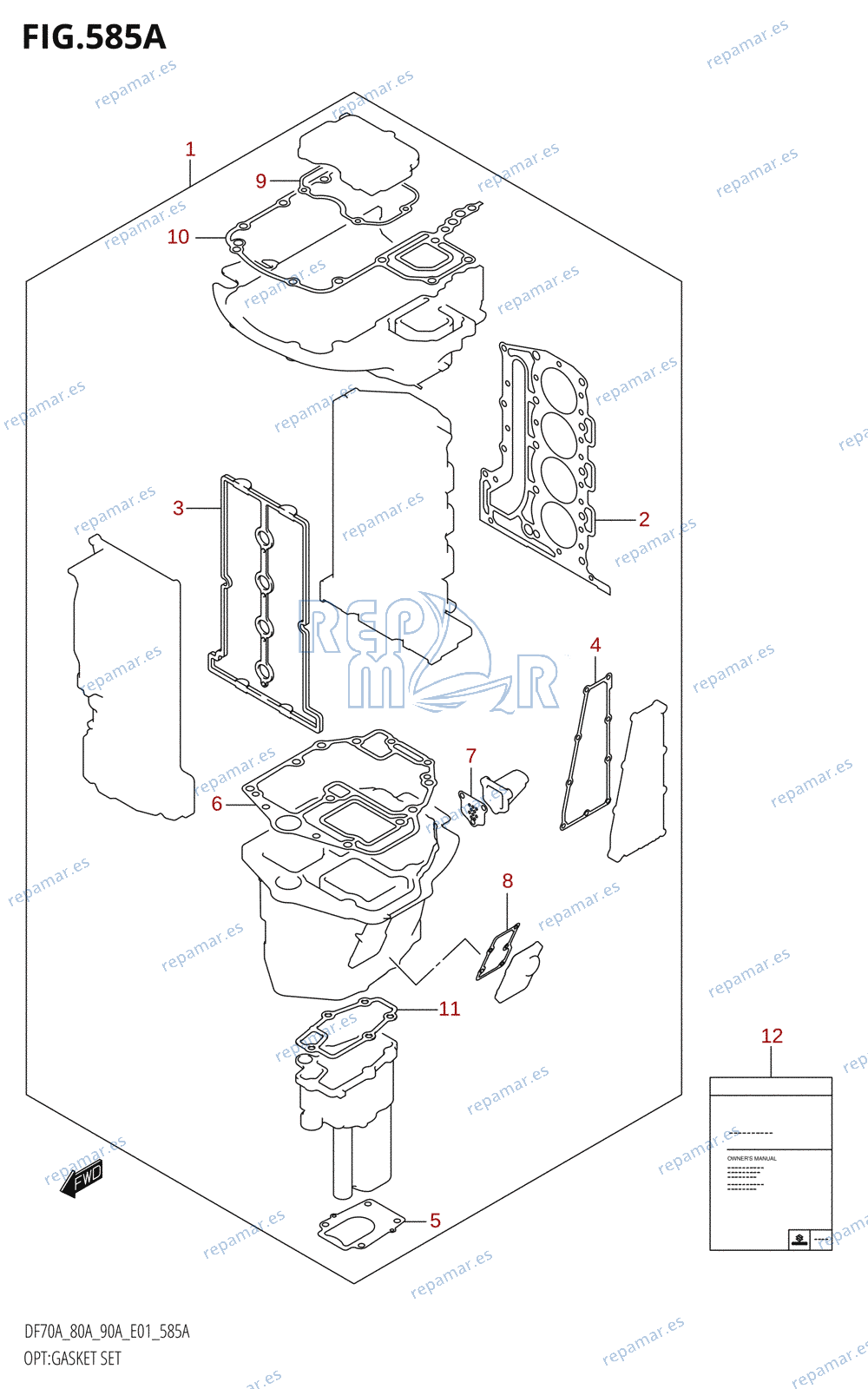 585A - OPT:GASKET SET