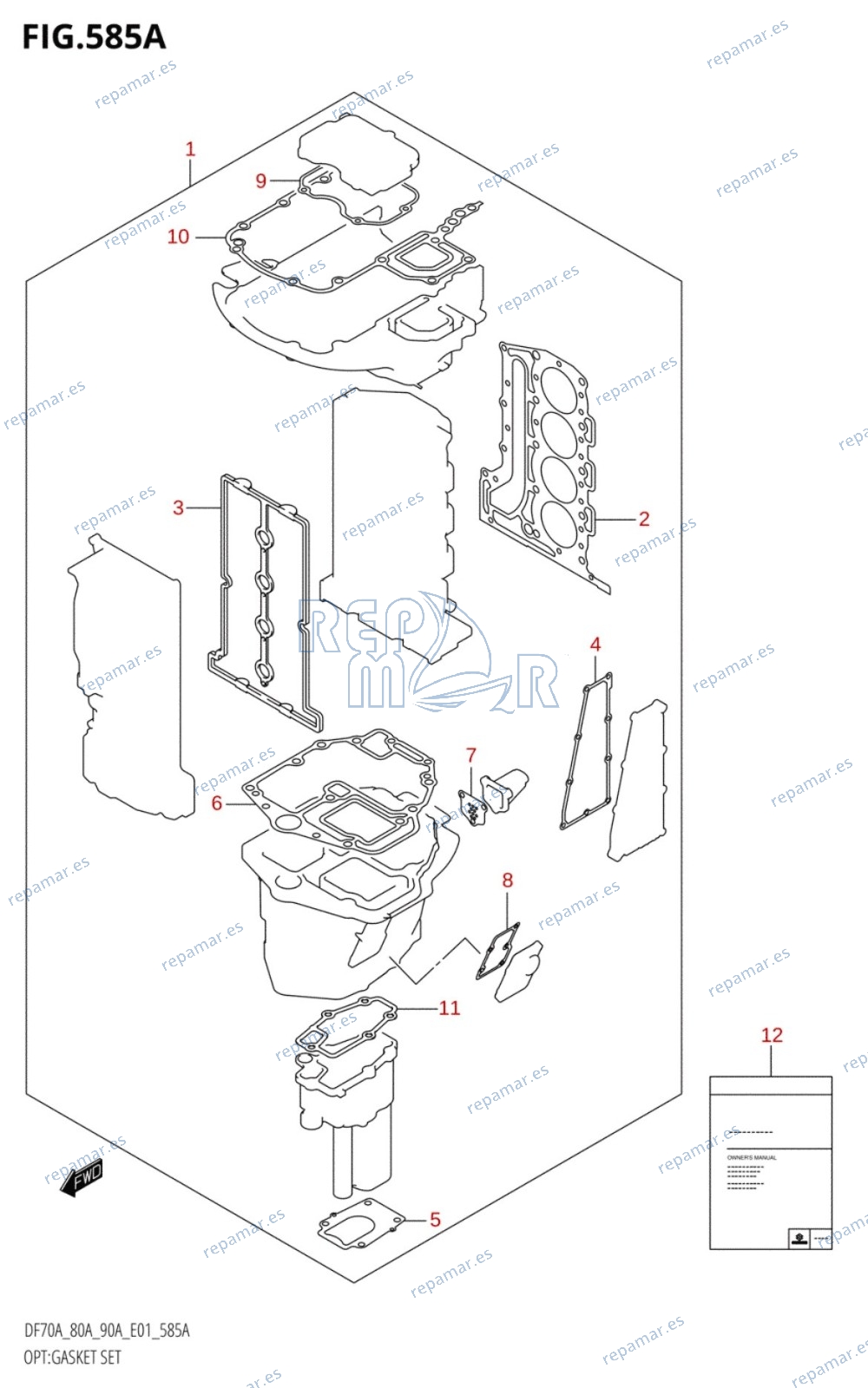 585A - OPT:GASKET SET