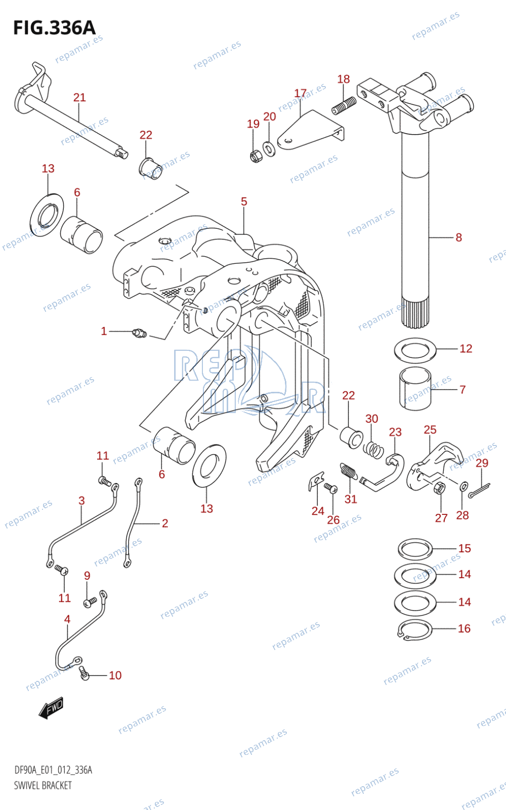 336A - SWIVEL BRACKET (DF70A:E01)